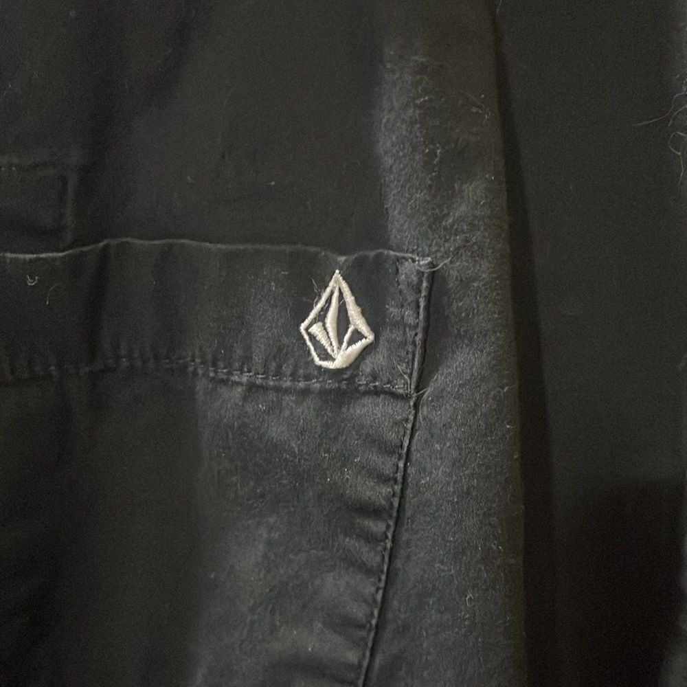 Volcom X Factor Long Sleeves Button Up Black Shir… - image 4